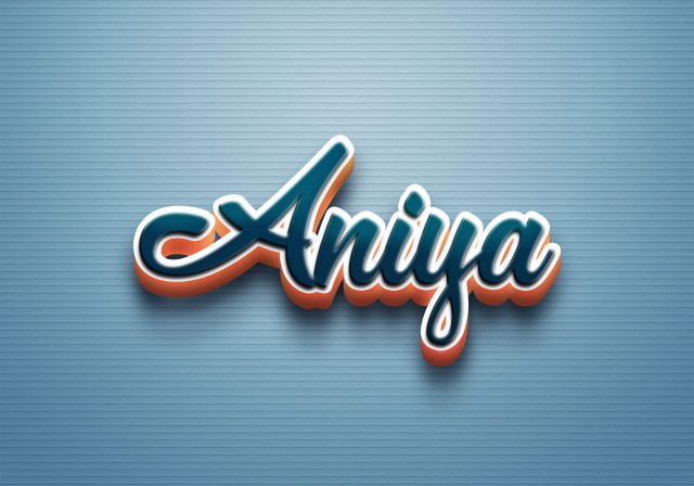 Free photo of Cursive Name DP: Aniya