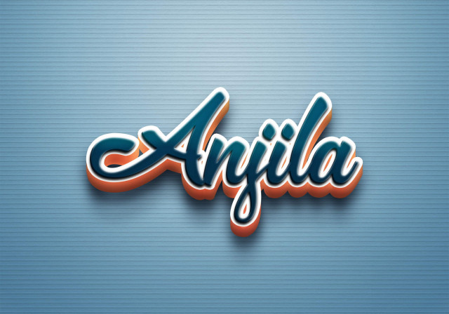 Free photo of Cursive Name DP: Anjila