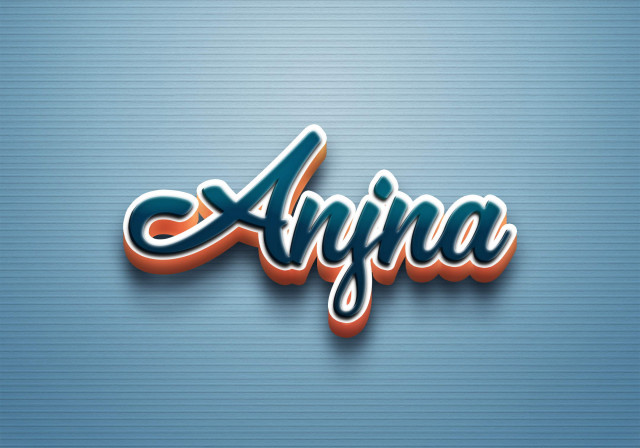 Free photo of Cursive Name DP: Anjna