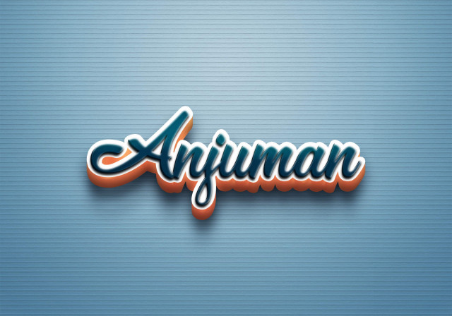 Free photo of Cursive Name DP: Anjuman