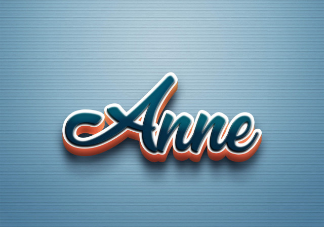 Free photo of Cursive Name DP: Anne