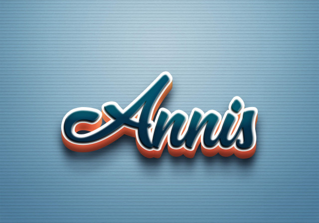 Free photo of Cursive Name DP: Annis