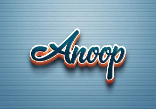 Free photo of Cursive Name DP: Anoop