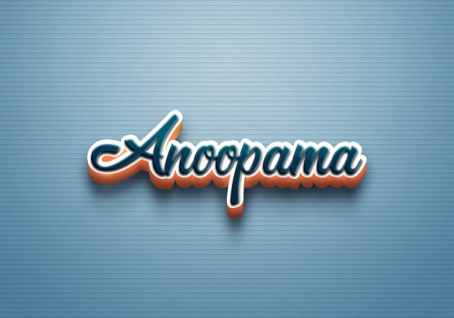 Free photo of Cursive Name DP: Anoopama