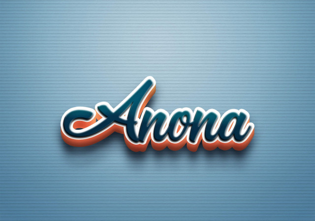 Free photo of Cursive Name DP: Anona