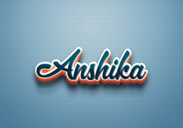 Free photo of Cursive Name DP: Anshika