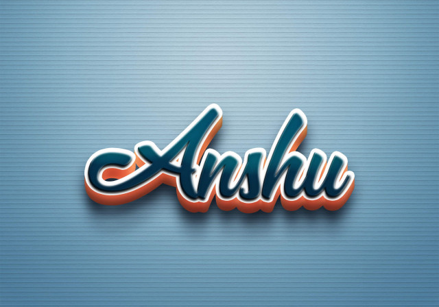 Free photo of Cursive Name DP: Anshu