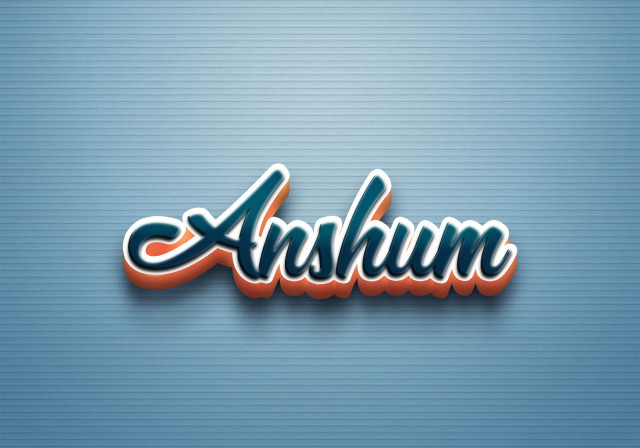 Free photo of Cursive Name DP: Anshum