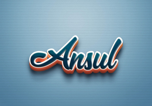 Free photo of Cursive Name DP: Ansul