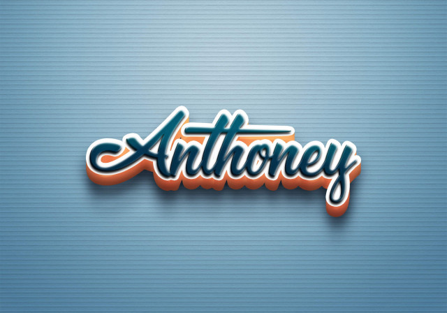 Free photo of Cursive Name DP: Anthoney