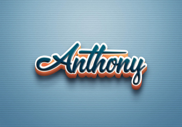 Free photo of Cursive Name DP: Anthony