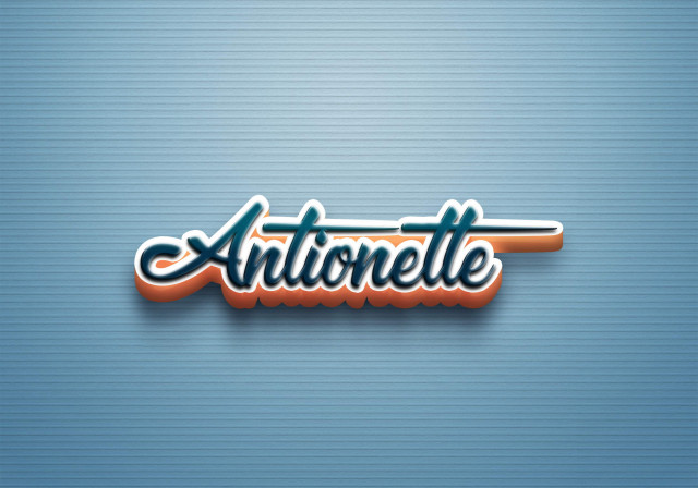 Free photo of Cursive Name DP: Antionette