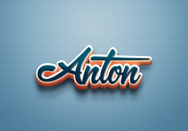 Free photo of Cursive Name DP: Anton