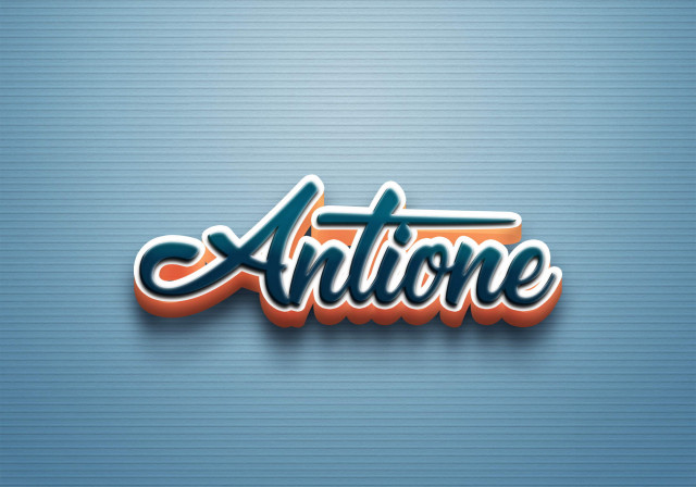 Free photo of Cursive Name DP: Antione