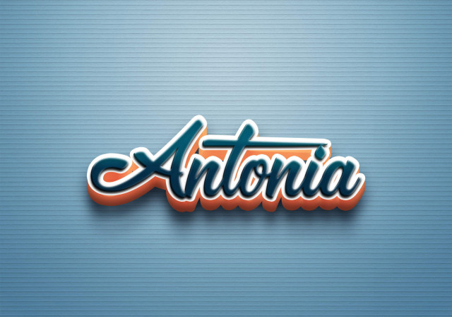 Free photo of Cursive Name DP: Antonia