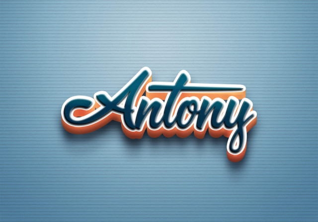 Free photo of Cursive Name DP: Antony