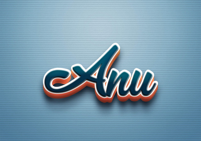 Free photo of Cursive Name DP: Anu