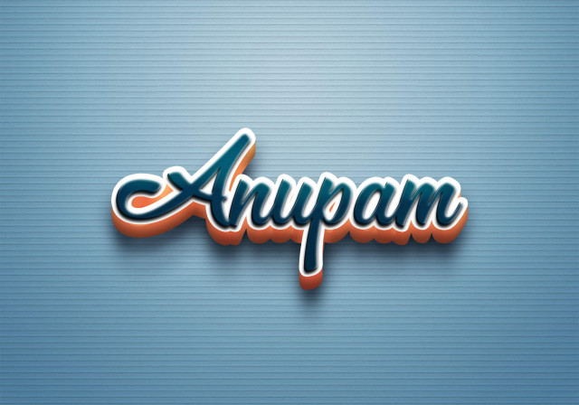 Free photo of Cursive Name DP: Anupam