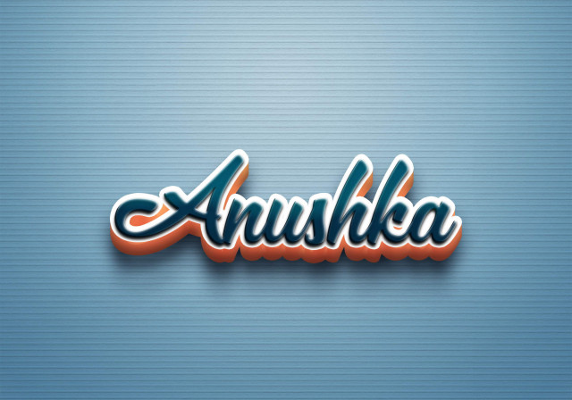 Free photo of Cursive Name DP: Anushka