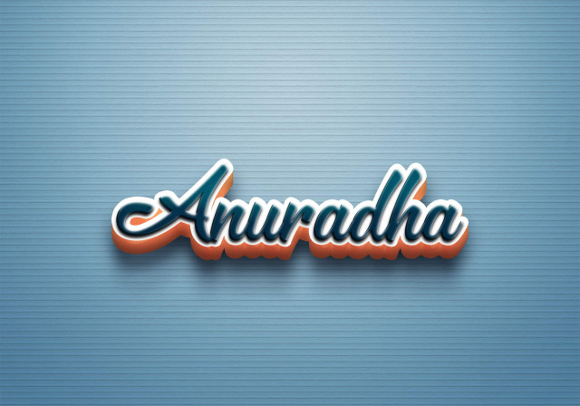 Free photo of Cursive Name DP: Anuradha