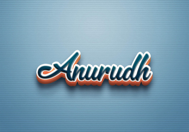 Free photo of Cursive Name DP: Anurudh