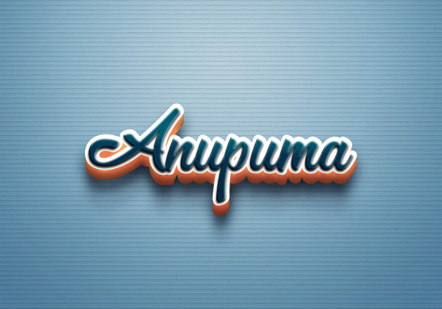 Free photo of Cursive Name DP: Anupuma