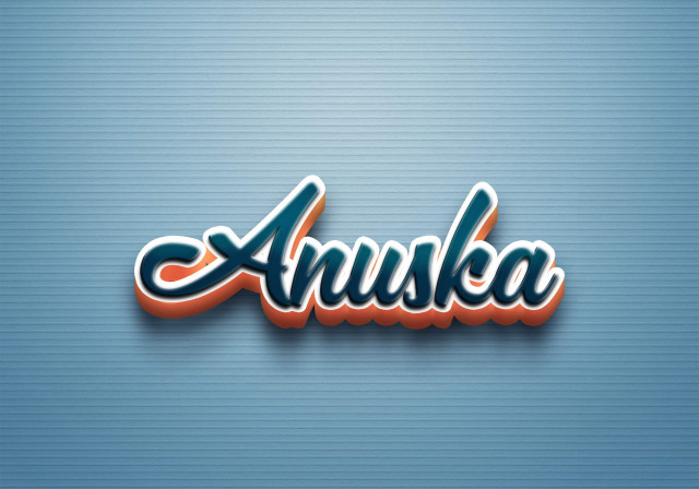 Free photo of Cursive Name DP: Anuska