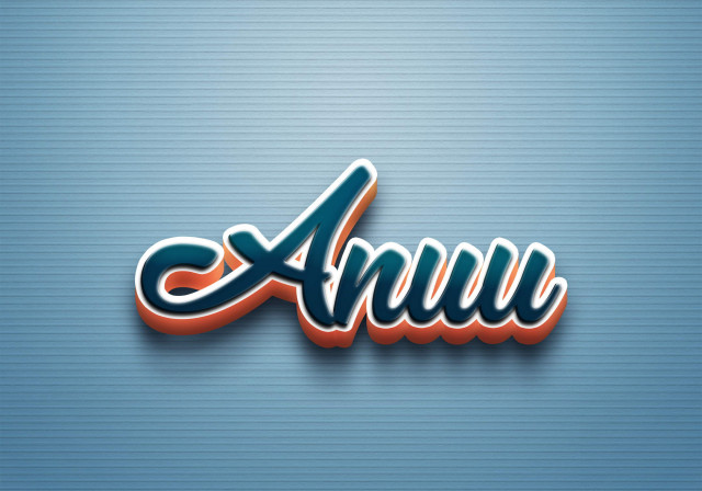 Free photo of Cursive Name DP: Anuu