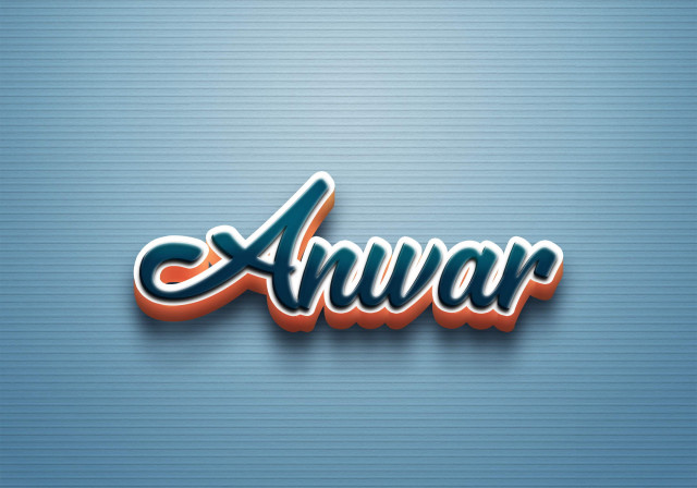 Free photo of Cursive Name DP: Anwar