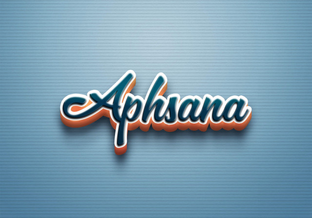 Free photo of Cursive Name DP: Aphsana