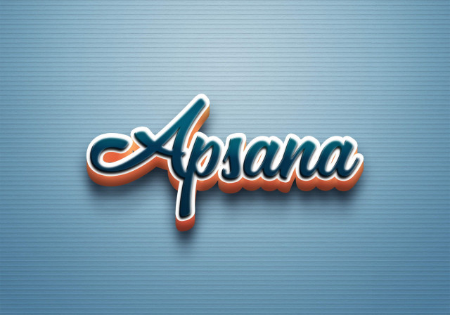 Free photo of Cursive Name DP: Apsana