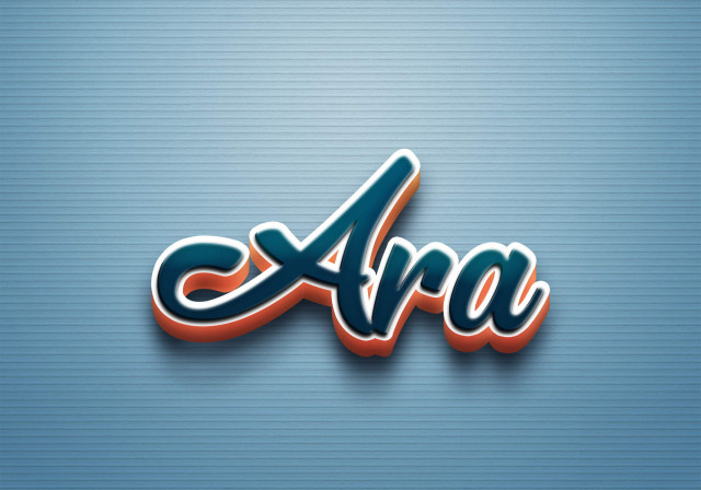 Free photo of Cursive Name DP: Ara