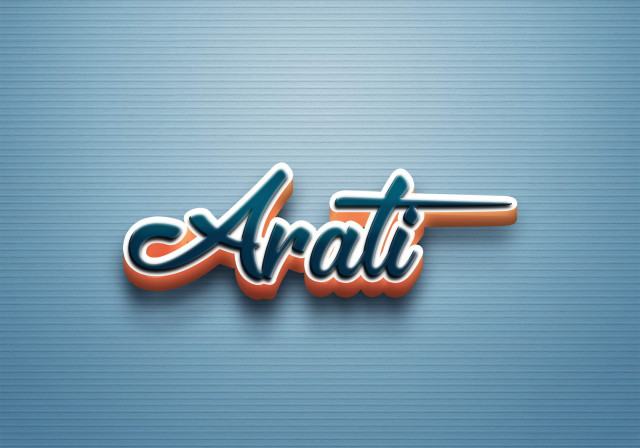 Free photo of Cursive Name DP: Arati