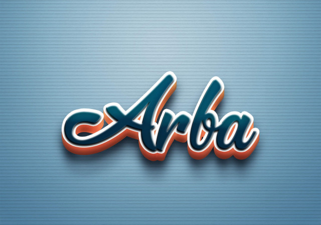 Free photo of Cursive Name DP: Arba