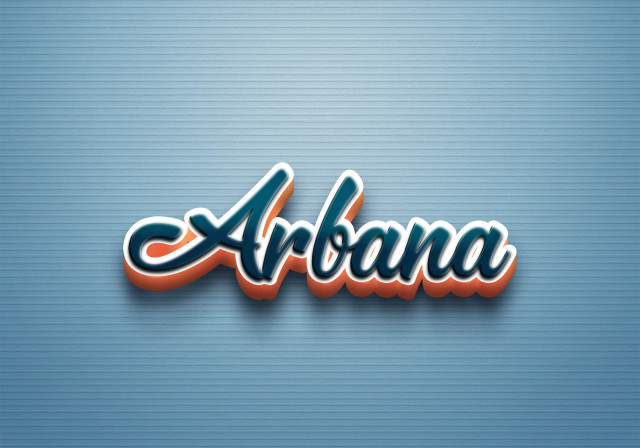 Free photo of Cursive Name DP: Arbana