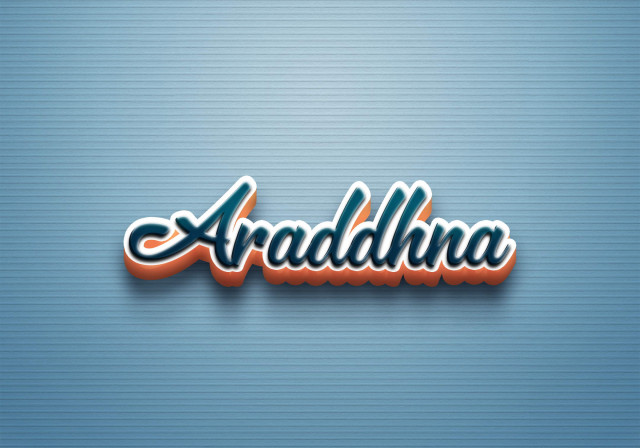 Free photo of Cursive Name DP: Araddhna