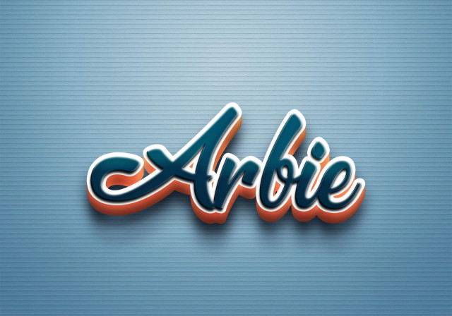 Free photo of Cursive Name DP: Arbie