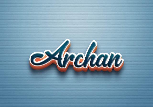 Free photo of Cursive Name DP: Archan