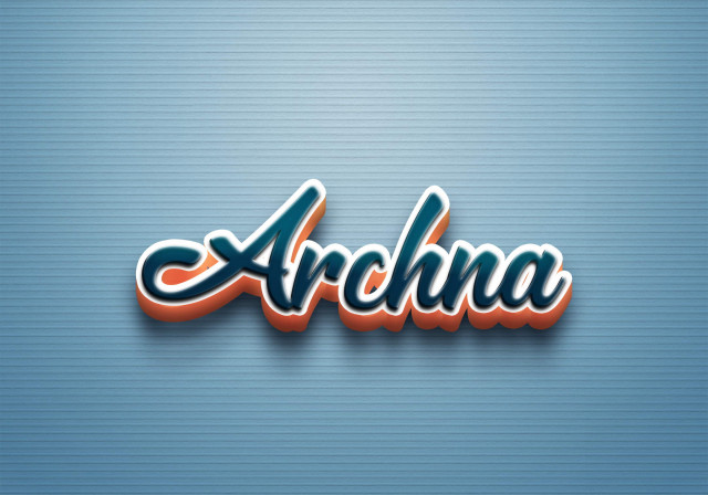 Free photo of Cursive Name DP: Archna