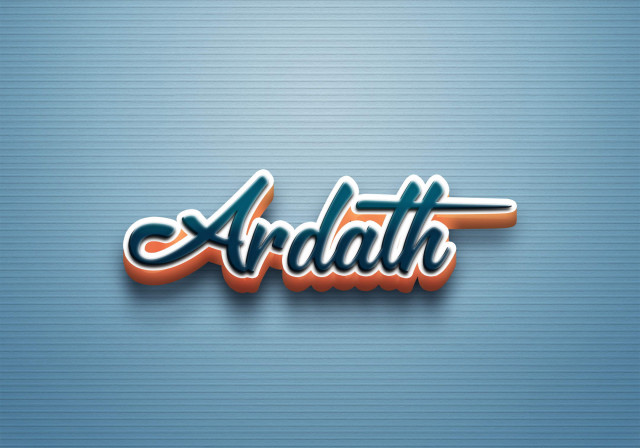 Free photo of Cursive Name DP: Ardath