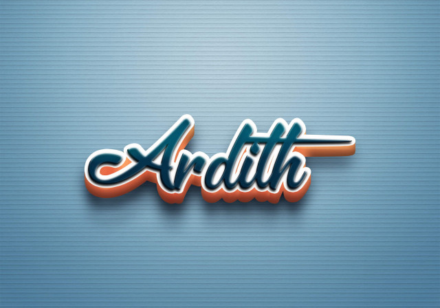 Free photo of Cursive Name DP: Ardith