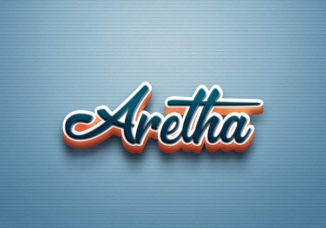 Free photo of Cursive Name DP: Aretha