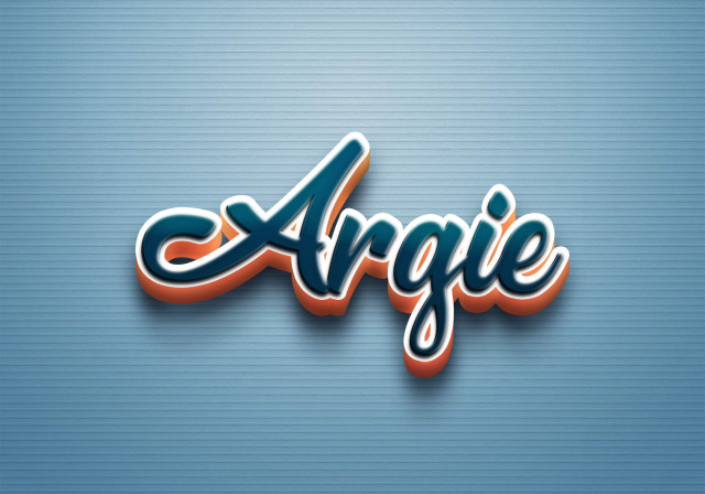 Free photo of Cursive Name DP: Argie