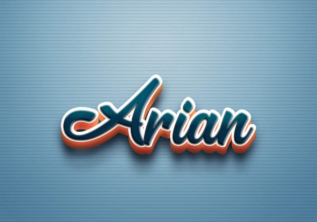 Free photo of Cursive Name DP: Arian