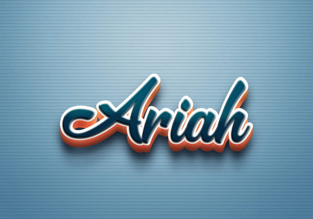 Free photo of Cursive Name DP: Ariah