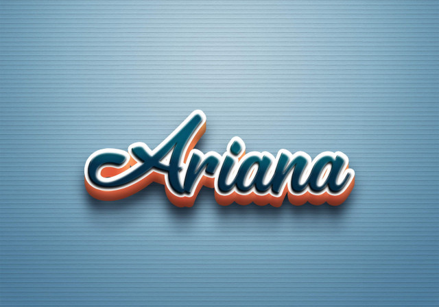 Free photo of Cursive Name DP: Ariana