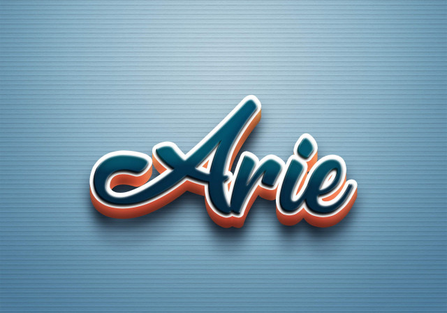 Free photo of Cursive Name DP: Arie