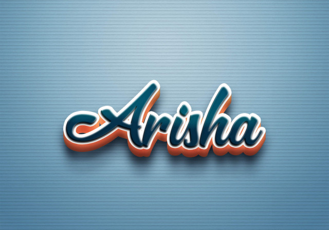Free photo of Cursive Name DP: Arisha