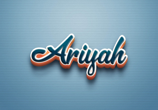 Free photo of Cursive Name DP: Ariyah