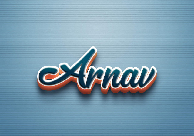 Free photo of Cursive Name DP: Arnav